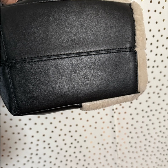 STAUD Ida Mini Leather & Genuine Shearling Tote Bag - Picture 8 of 10